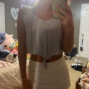 cropped h&m tie top